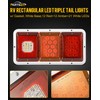 Partsam 2x LED Triple Tail Lights 45 LEDs, Rectangle Vertical