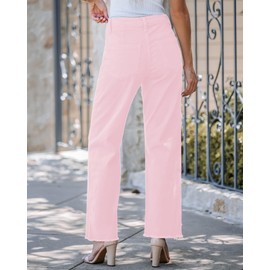 GRAPENT Jeans for Women High Waist Stretchy Womens High Waisted Jeans Straight Leg Jeans for Women Jeans for Women Stretch Cowgirl Jeans for Women Candy Pink Size Medium US Size 8 to Size 10