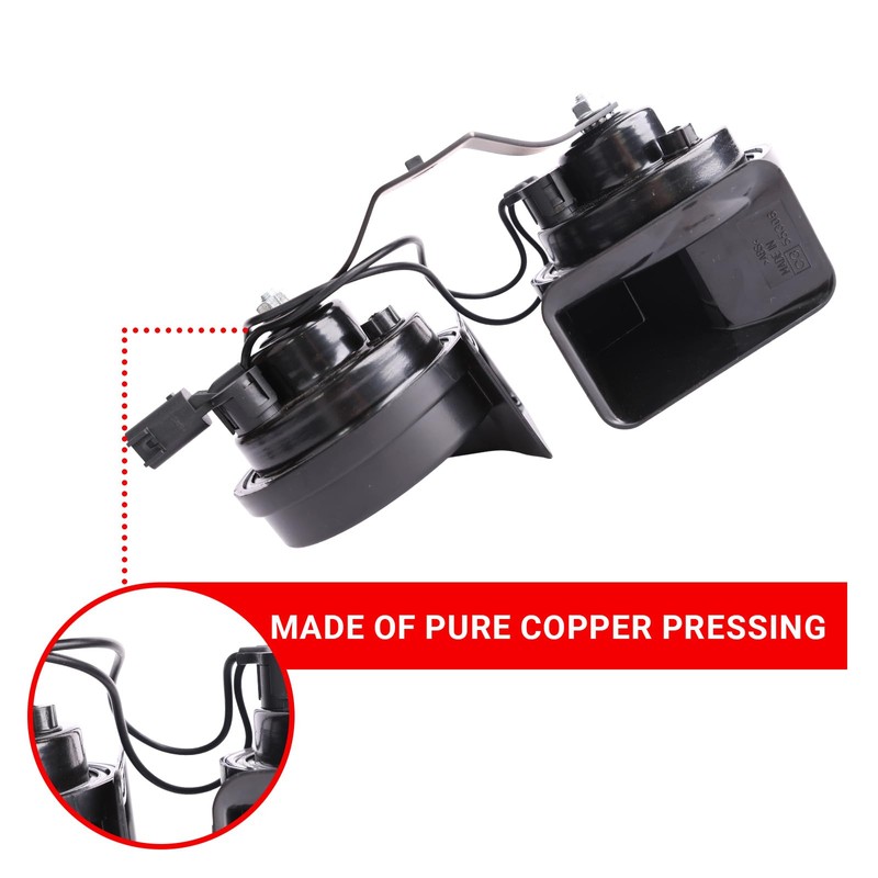 Mocar7 Horn Assembly With Bracket Compatible with Dodge RAM 1500