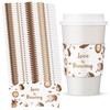 Jingmore 50 Pcs Coffee Bridal Shower Cup Sleeves Love Is
