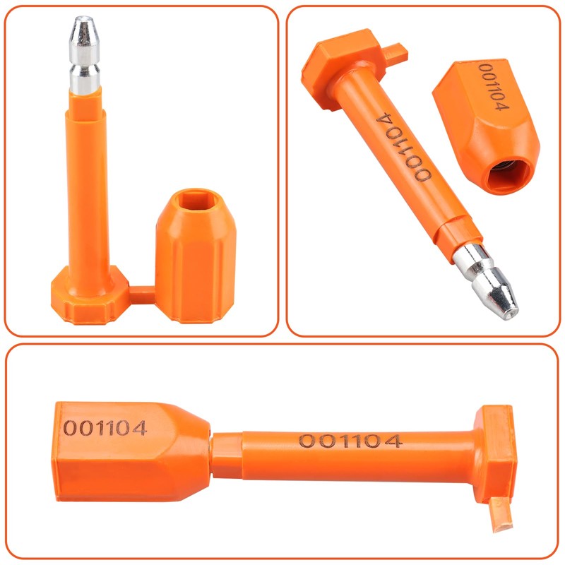100pcs Bolt Seals for Container,Shipping Container Lock(Orange)
