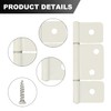 4 Pack White Three Leaf Non-Mortised Hinges with Screws, Perfect