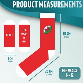 SC Products Novelty Socks Funny Rugby Gifts for Men | Size 6-12 Cotton Rugby Socks for England Scotland Wales & Ireland | Novelty Gifts for Men and Boys for Christmas