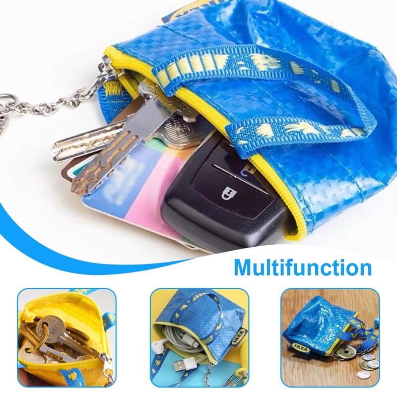 NHQZ Key Fob Bag, Mini Bag Bag Zip Chain for