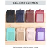 Teskyer Badge Holder with Side Zip Pocket Multiple Card Slots
