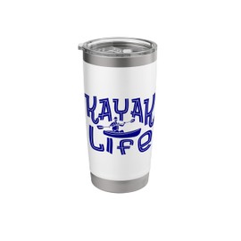 Kayaker Rafting-boat-paddle "KAYAK IS LIFE" Kayak Kayaking Stainless Steel Insulated Tumbler