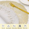 Gold Round Placemats Set of 6 Waterproof Pressed Vinyl Place