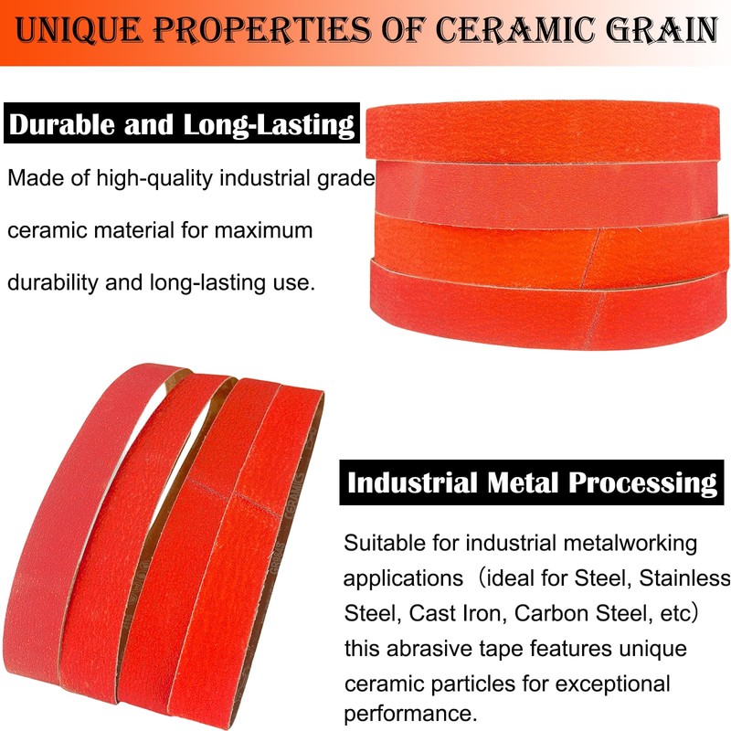 SACKORANGE 4 Pack 2 x 48 Inch Metal Grinding Ceramic