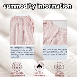 DEEYOTA Patient Gowns,Medical Care Gowns,Suitable for Bedridden Patients,Fractures,the Elderly