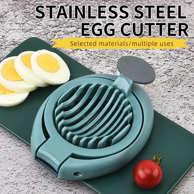 Egg Slicer, Strawberry Cutter with Stainless Steel Wire, Multifunctional Egg