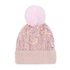 Caviotess Women Sparkly Sequins Knitted Beanie Hat Warm Winter Skull