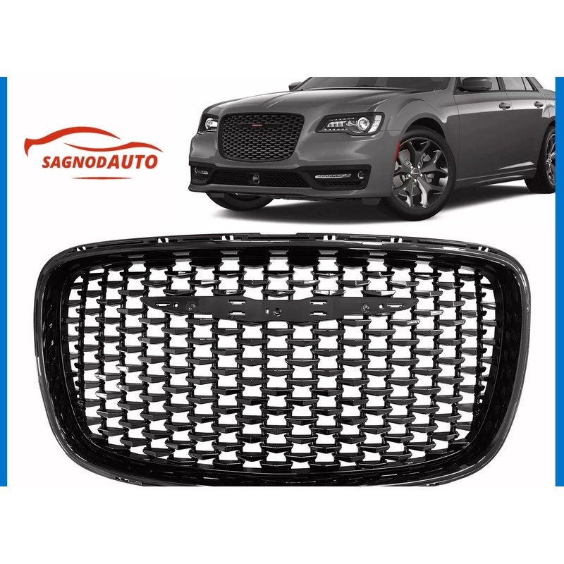 Front Grille compatible with 2015-2023 Chrysler 300