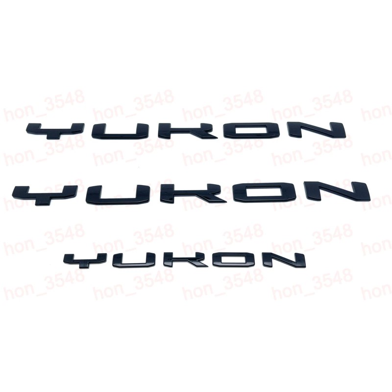 GMC Gloss Black Door Rear Yukon Emblems Letters kit 2021-2024