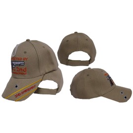 Trade Winds Protected by The 2nd Amendment Gun Rights Bullets NRA Trump Khaki Cap Hat