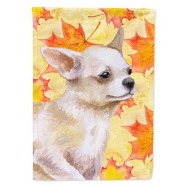 Caroline's Treasures BB9958CHF Chihuahua Leg up Fall Flag Canvas House Size, Large, Multicolor