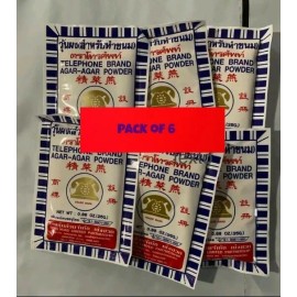 Telephone Pack of 6 - Agar Agar Powder Telephone Brand - ships from USA