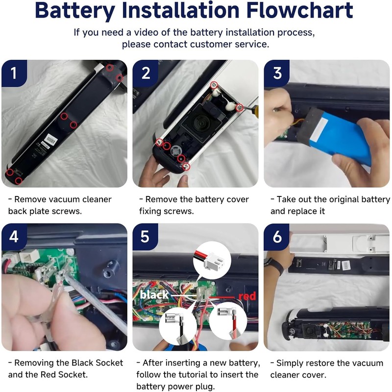 ANTIEE 4000 mAh Vacuum Cleaner Battery for Tineco iFloor 3,