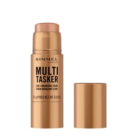 Rimmel Rimmel Multi Tasker 3 in 1 Bronzing Stick, 001 Light, Sculpted and Bronzed Glow, All-Day Wear, Sheer and Dewy Finish, Infused with Vitamin C & E, Vegan Formula, Cruelty-Free