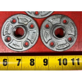 Approved (Lot of 2) 1/2" Pipe Floor Flanges Female NPT Zinc Galvanized Class 150 5P967