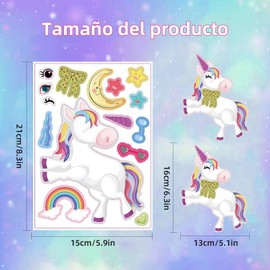 24 Pegatinas para niños y niñas,juguetes interactivos padre-hijo,pegatinas decorativas,la artesanía favorita de las fiestas infantiles,Diversión Pegatinas para niñas de 4 a 6 a 8 a 10 Niños