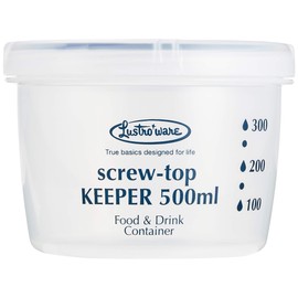 Iwasaki Industries B-2271KN Antibacterial Food Storage Container, Quick Open/Close, Screw Top Keeper, 500 Shallow Type, Antibacterial