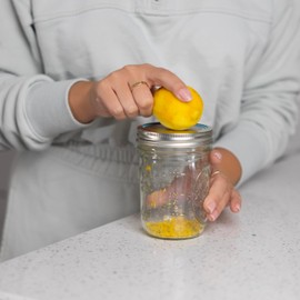 Jarware Stainless Steel Citrus Zester and Cheese Grater Lids For Wide Mouth Mason Jars