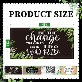 ROCEEI Pack of 4 Fluorescent Light Covers for Ceiling Lights, 4 x 2 ft, Magnetic Light Covers for Classroom Office Home School(Farmhouse)