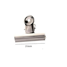 12 Pcs 1.3 Inch Width Stainless Steel Clips, Silver Bulldog Paper Clip Clamp/Money File Binder Clips for Pictures, Photos, Home Office Supplies (Silver-3cm)