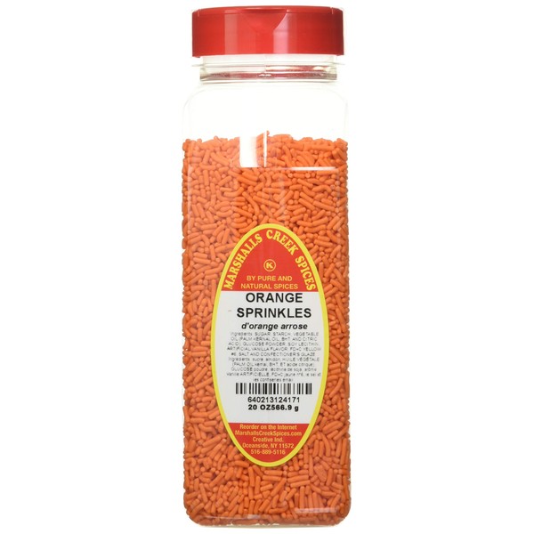 Marshall’s Creek Spices Sprinkles Seasoning, Orange, XL Size, 20 Ounce