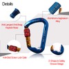 AYAMAYA Locking Climbing Carabiners, Ultra Tech 30KN Aluminum Screwgate Carabiner