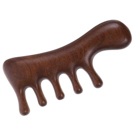 OATIPHO Sandalwood Wide Tooth Comb Ergonomic Hair Massage Comb for Scalp Care Craftsmanship Gentle Daily Detangling for Men and Women