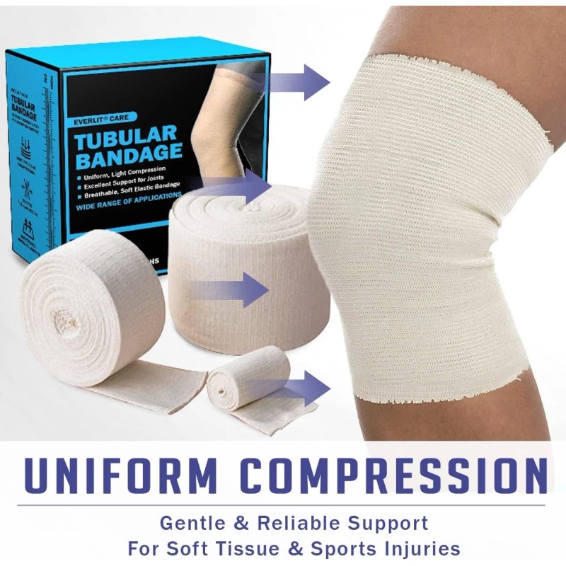EVERLIT Elasticated Tubular Support Bandage | Size E | 3.5"