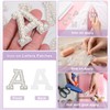 sourcing map 10Pcs Iron on Letters Patches, Letter A Rhinestone