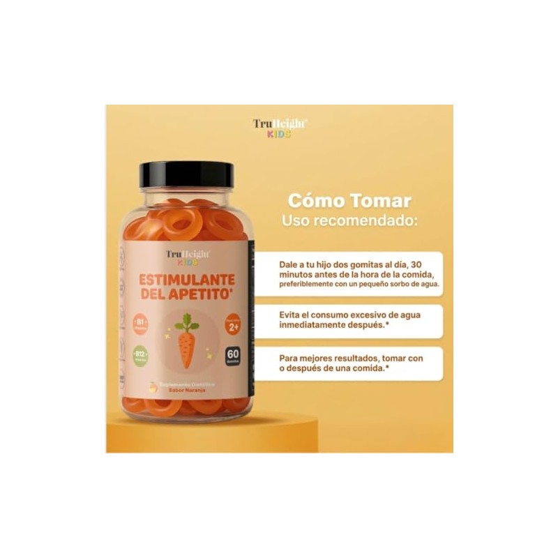 Truheight Gummies Gomitas Infantiles Años Adelante Vitaminas Minerales Sabor Natural