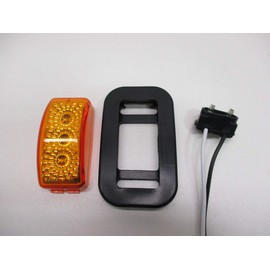 C2W Amber LED 2.5" Truck Trailer RV Clearance Side Marker Light/Grommet Mount