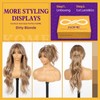 KOME Dirty Blonde Layered Wavy Synthetic Lace Front Wig With