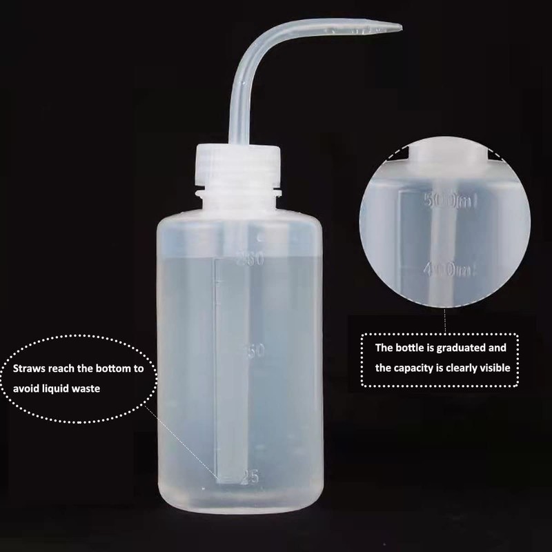 Wash Bottle 2pcs 250ml/8oz Safety Watering Tools, Economy Plastic Squeeze