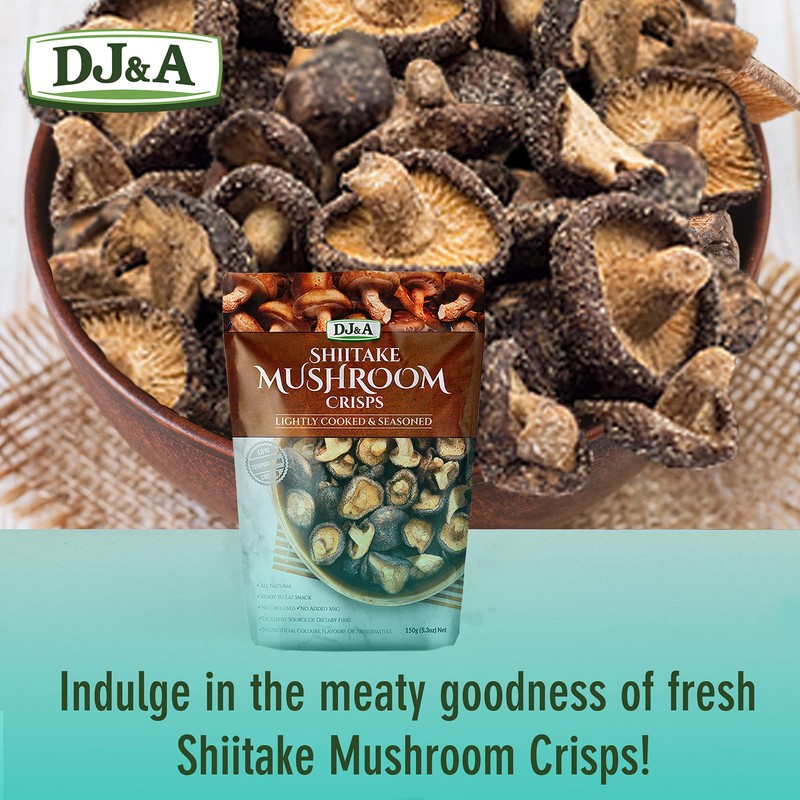 Shiitake Mushroom Crisps - Lightly Cooked and Seasoned 5.29 Ounce