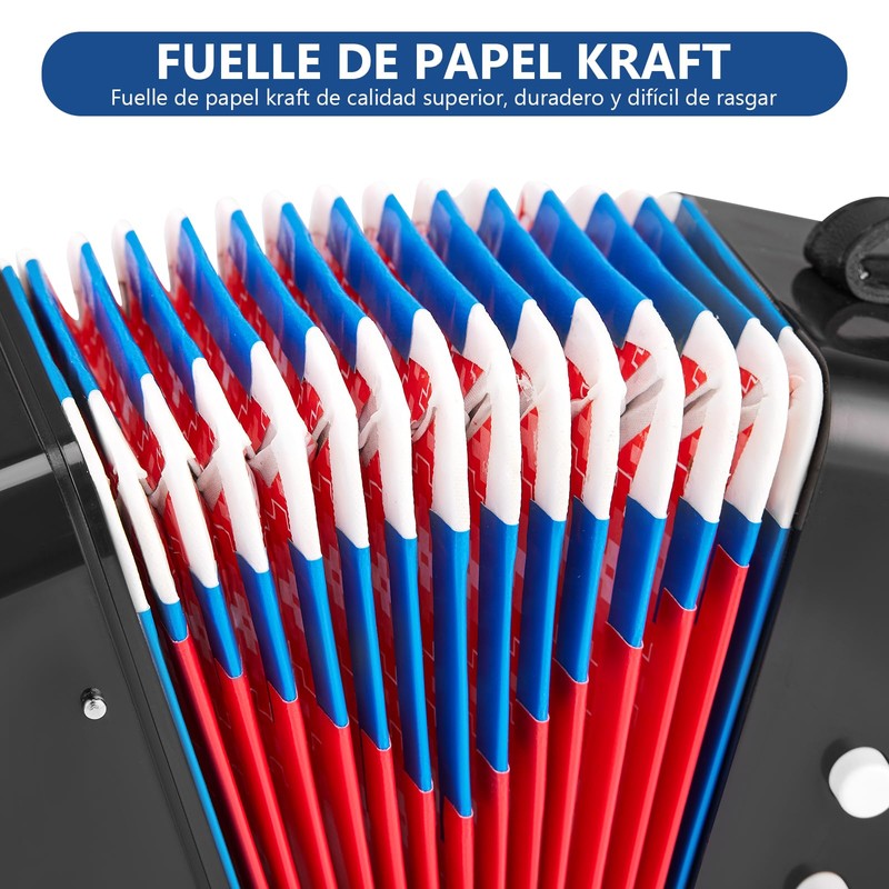 Acordeon de 7 Teclas, OUDAR Arcodeon para Principiantes para Interpretación,