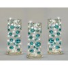 100 Floating Turquoise Blue Pearls & Matching Sparkling Gems-Fills 2