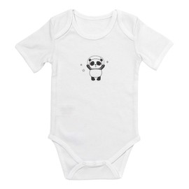 schlummersack Short Sleeve Baby Bodysuit Set Made of 100% Organic Cotton, Pack of 5 Baby Bodysuit - Summer Baby Bodysuit Short Sleeve Organic Cotton Baby Bodysuits in Various Sizes and Designs, panda