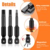 7-Piece Hex Impact Wrench Bits Set, Long 50 mm, Hex
