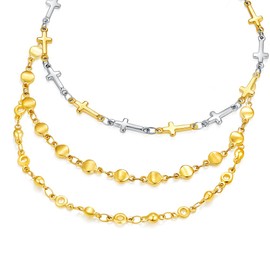 hoduar Stainless Steel Ankle Bracelet for Women, Anklets Set 8.2"+2" Adjustable Foot Chain Jewelry