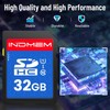 INDMEM 32GB SD Card 3 Pack, C10 SDHC UHS-I Memory