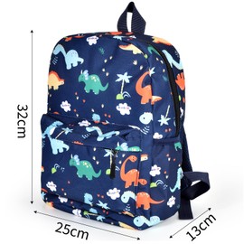 Morwealth Children's Backpack for Boys / Girls 3-8 Years, Nursery Backpack with Chest Strap, Reflective Stripes, Children's Backpack, Cute Cartoon, 10 L, Preschool School Backpack, darkblue