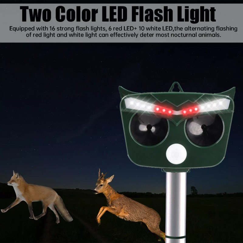 DONWELL 360° Solar Ultrasonic Pest Sensor Repellers Deterrent Animal Outdoor