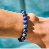 Unbranded Lapis Lazuli Bracelet 8mm Round Healing Crystal Gemstone Beaded