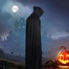 Formemory Black Cape Cosplay Costume, Reaper Witch, Halloween, Cosplay, Unisex,
