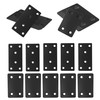 5 PCS 60x38MM & 5 PCS 80x40MM Black Stainless Steel