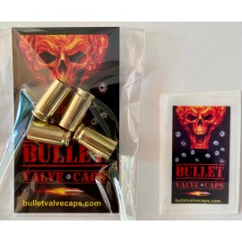 BulletValveCaps.com  4 Bullet Valve Caps..45 Cal..TPMS Safe...Authent